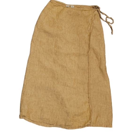 GAP Dresses & Skirts - Gap Linen Womens Wrap Skirt Medium